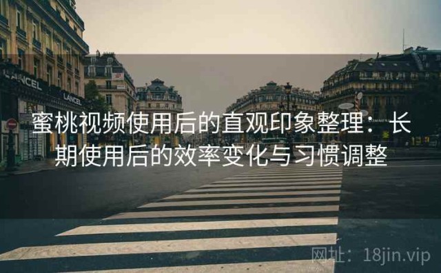 蜜桃视频使用后的直观印象整理：长期使用后的效率变化与习惯调整