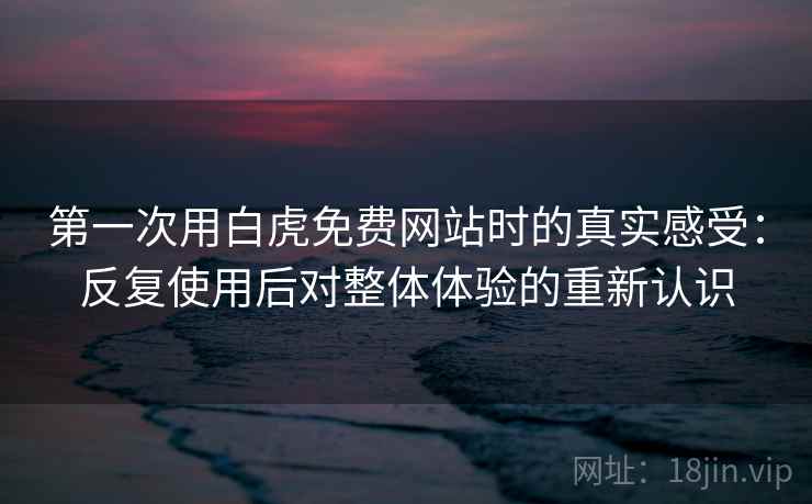 第一次用白虎免费网站时的真实感受:反复使用后对整体体验的重新认识 第一次用白虎免费网站时的真实感受:反复使用后对整体体验的重新认识