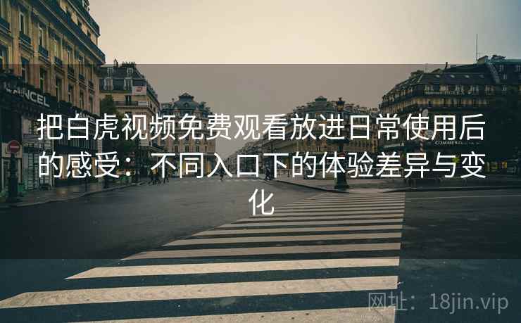 把白虎视频免费观看放进日常使用后的感受：不同入口下的体验差异与变化