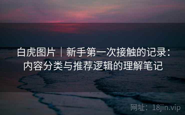 白虎图片｜新手第一次接触的记录：内容分类与推荐逻辑的理解笔记