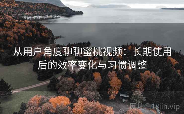 从用户角度聊聊蜜桃视频：长期使用后的效率变化与习惯调整
