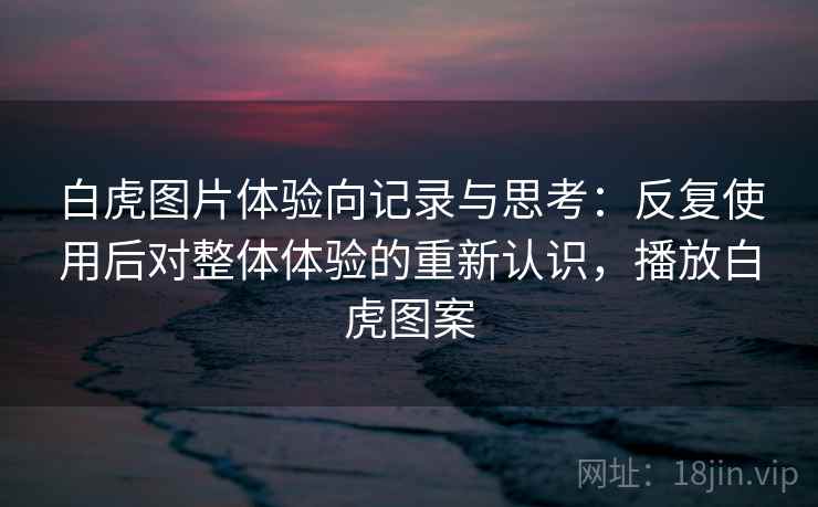 白虎图片体验向记录与思考：反复使用后对整体体验的重新认识，播放白虎图案