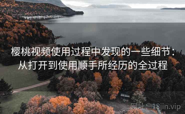 樱桃视频使用过程中发现的一些细节：从打开到使用顺手所经历的全过程