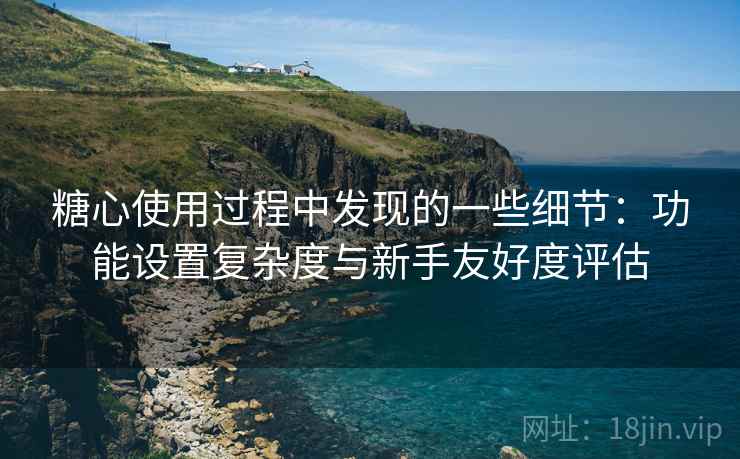 糖心使用过程中发现的一些细节：功能设置复杂度与新手友好度评估
