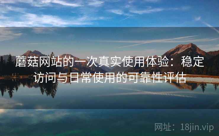 蘑菇网站的一次真实使用体验：稳定访问与日常使用的可靠性评估